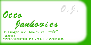 otto jankovics business card